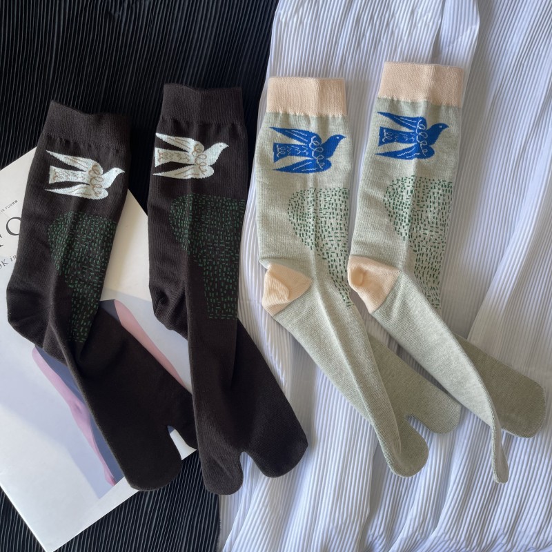 Elegant Retro Cute Combed Cott - Toe Sock Split recension och pris