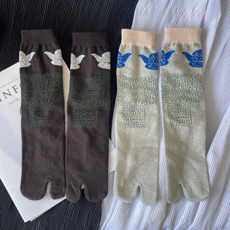 Elegant Retro Cute Combed Cott - Toe Sock Split recension och pris