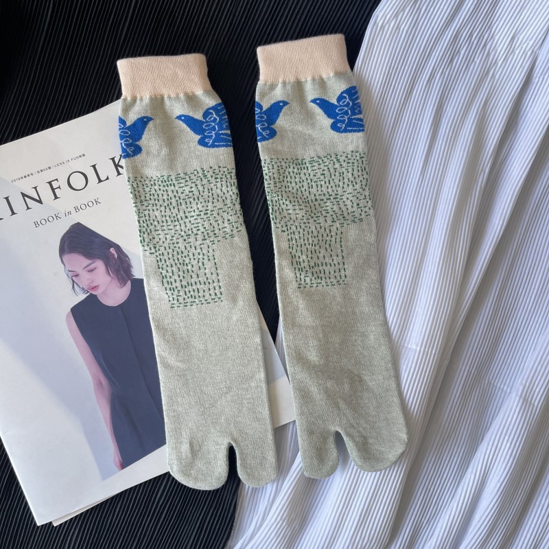 Elegant Retro Cute Combed Cott - Toe Sock Split recension och pris
