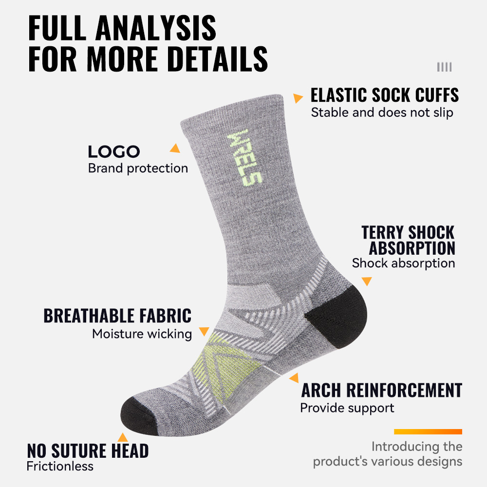 WRELS 1/2/3 Pairs Merino Wool  - Wool Hiking Sock recension och pris