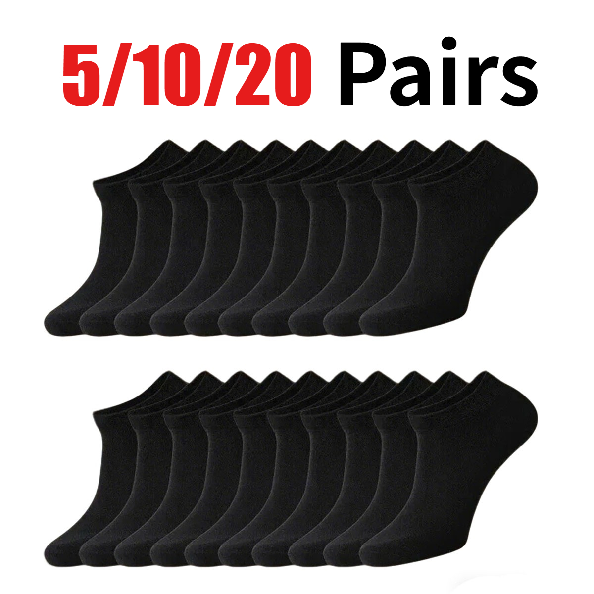 5/10/﻿20 Pairs Men's Boat Sock - Ankle Sock Low Cut recension och pris